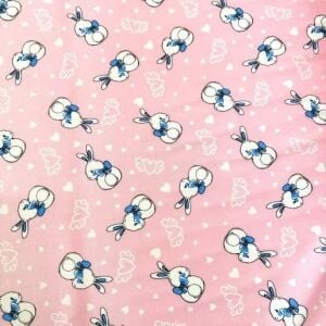 Tavşanlar Üç İplik Penye Kumaş