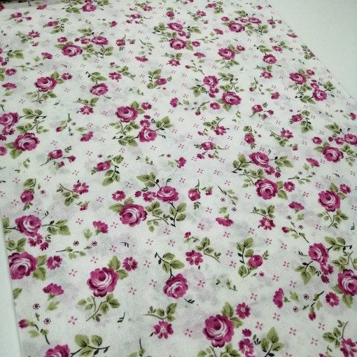 Gül Nevresim Kumaşı Pembe