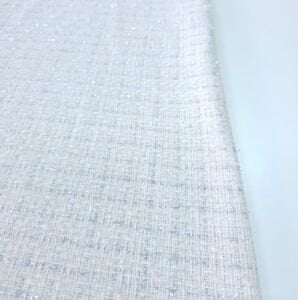 Gümüş İşlemeli Krem Şanel Kumaş