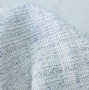 Gümüş İşlemeli Krem Şanel Kumaş