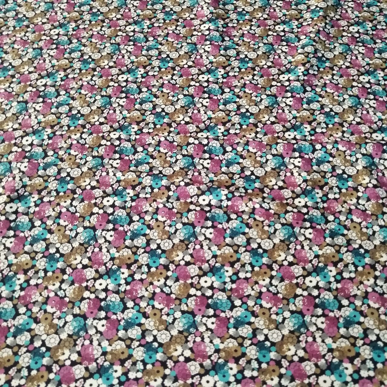 Çıtır Desen Petrol Viskon Kumaş