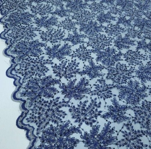 Party Güpür Kumaş Mavi