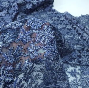 Party Güpür Kumaş Mavi