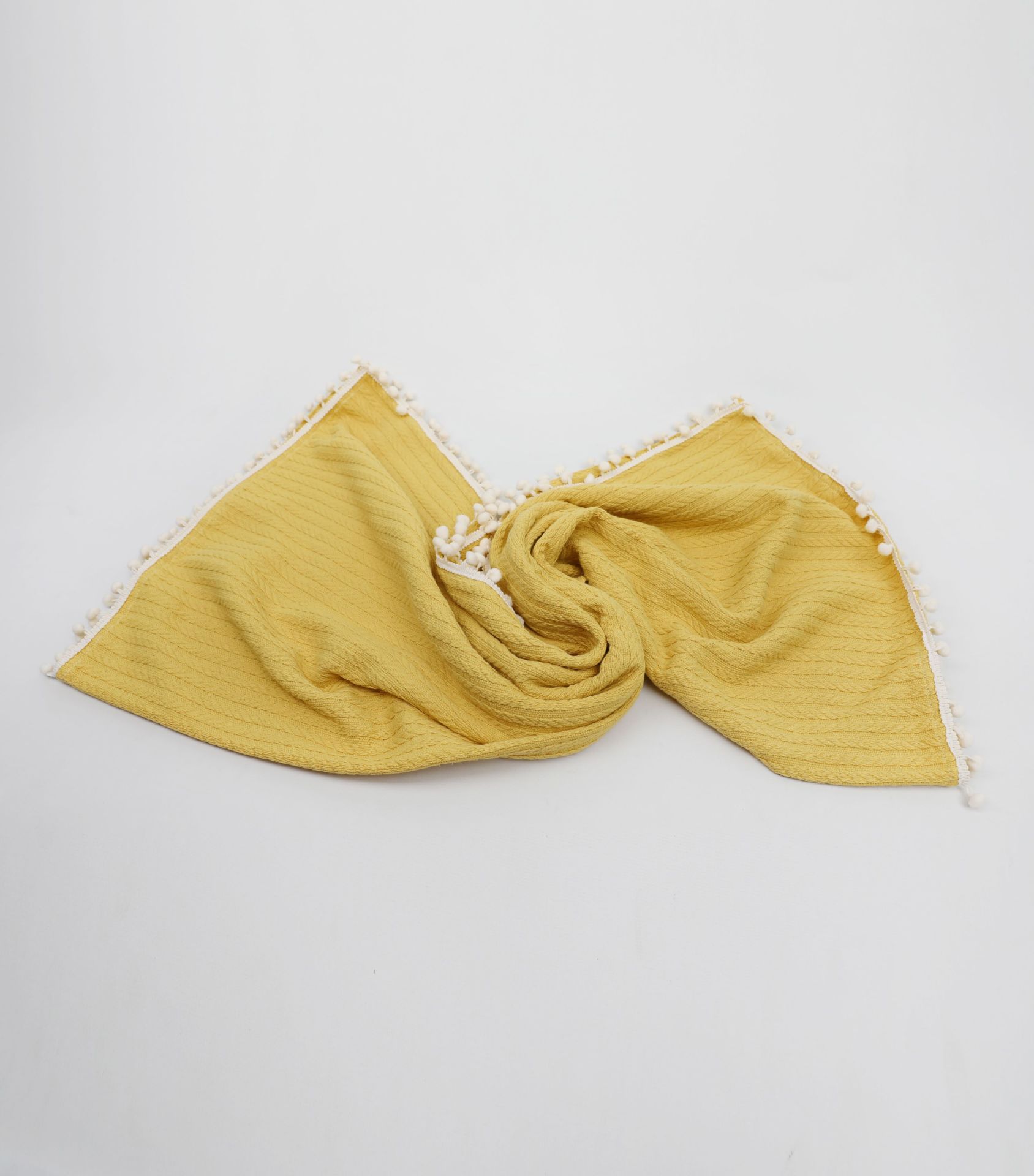 Örgü Pike Bebek Battaniyesi 100% Pamuk 110x100 ölçülerinde Hardal