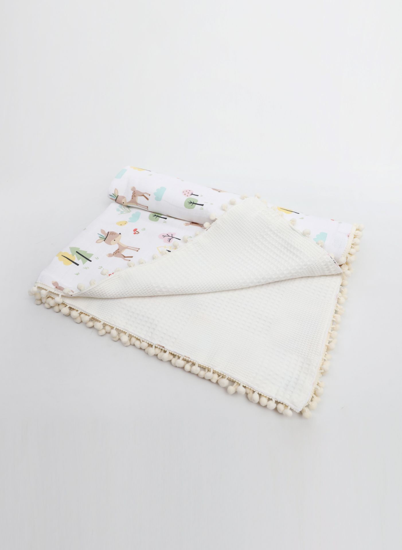 Müslin Pike Battaniye 100% pamuk 110x100 Ölçülerinde Bebek Battaniyesi