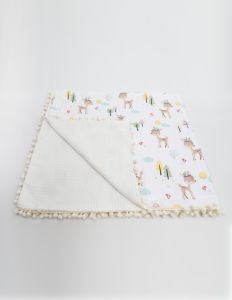 Müslin Pike Battaniye 100% pamuk 110x100 Ölçülerinde Bebek Battaniyesi