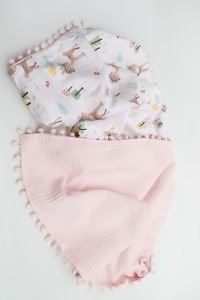 Müslin Pike Battaniye 100% pamuk 110x100 Ölçülerinde Bebek Battaniyesi