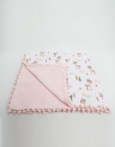 Müslin Pike Battaniye 100% pamuk 110x100 Ölçülerinde Bebek Battaniyesi