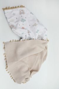 Müslin Pike Battaniye 100% pamuk 110x100 Ölçülerinde Bebek Battaniyesi