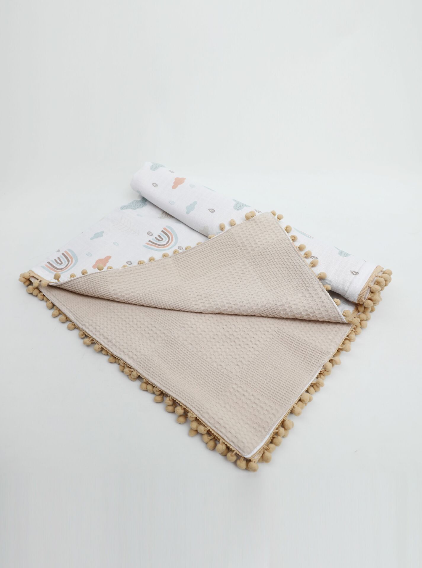 Müslin Pike Battaniye 100% pamuk 110x100 Ölçülerinde Bebek Battaniyesi