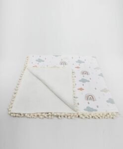 Müslin Pike Battaniye 100% pamuk 110x100 Ölçülerinde Bebek Battaniyesi