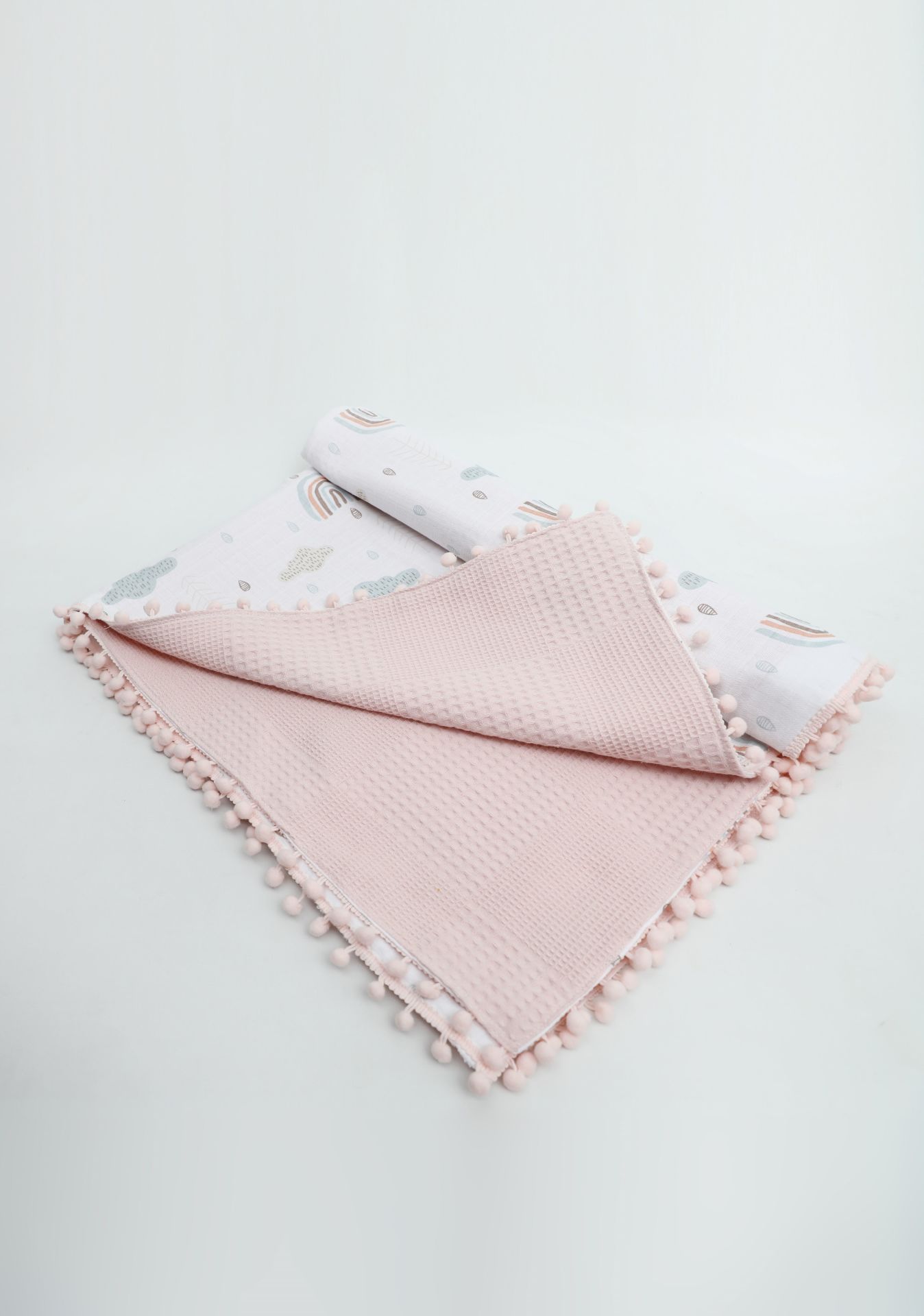 Müslin Pike Battaniye 100% pamuk 110x100 Ölçülerinde Bebek Battaniyesi