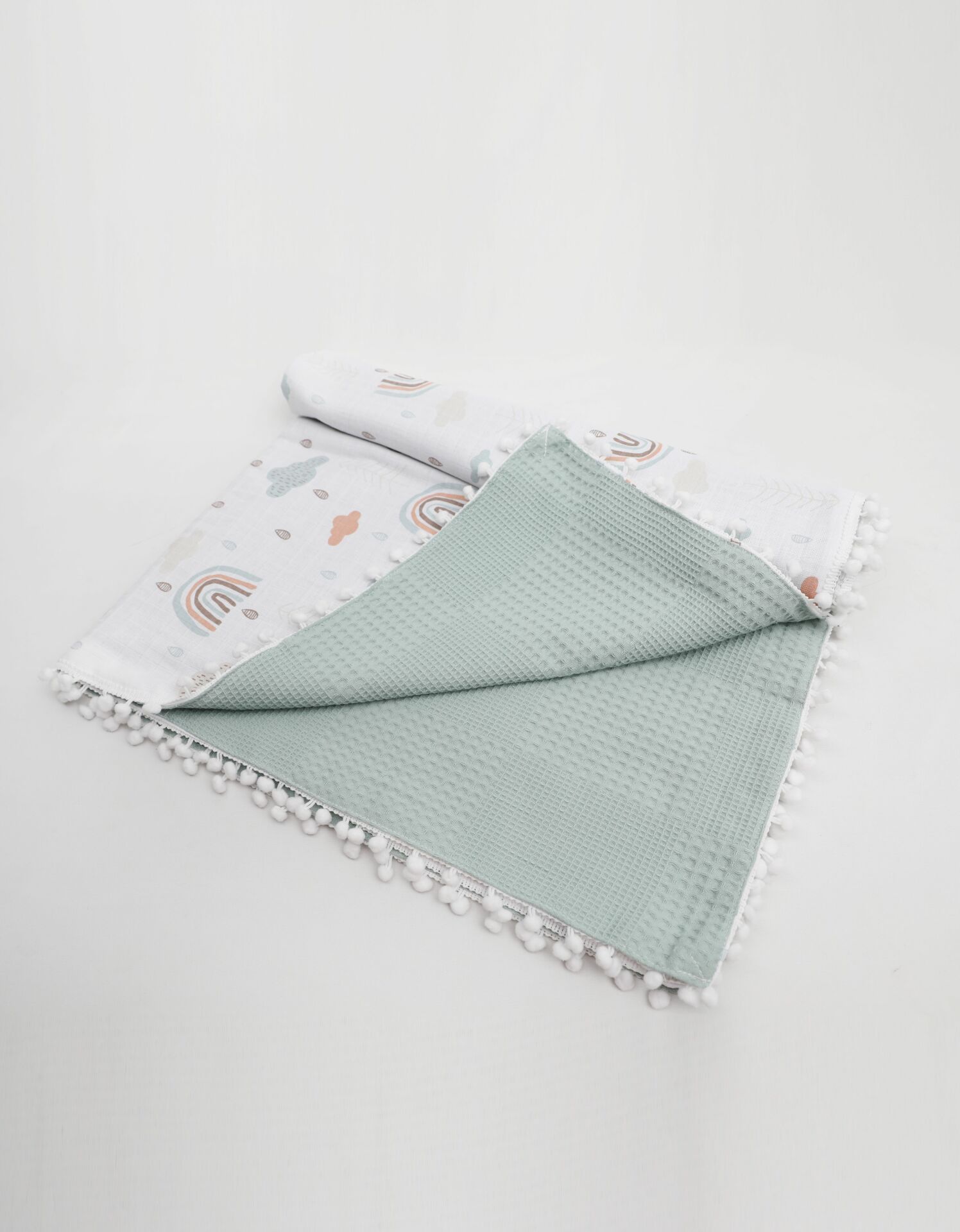 Müslin Pike Battaniye 100% pamuk 110x100 Ölçülerinde Bebek Battaniyesi