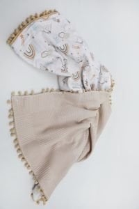 Müslin Pike Battaniye 100% pamuk 110x100 Ölçülerinde Bebek Battaniyesi