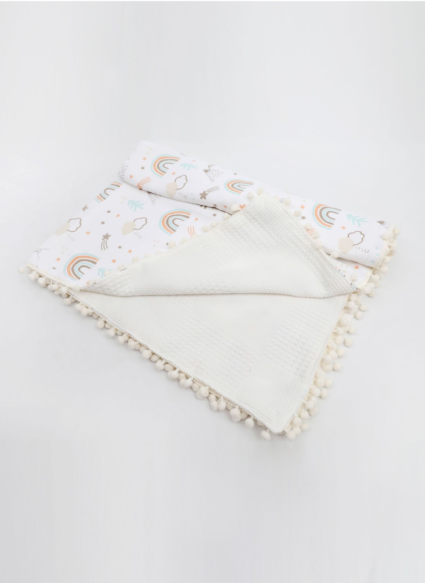 Müslin Pike Battaniye 100% pamuk 110x100 Ölçülerinde Bebek Battaniyesi