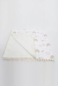 Müslin Pike Battaniye 100% pamuk 110x100 Ölçülerinde Bebek Battaniyesi