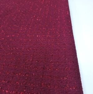 Bordo Simli Şanel Kumaş