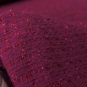 Bordo Simli Şanel Kumaş