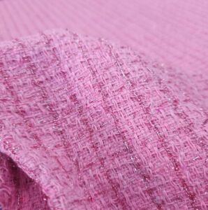 Pembe Simli Şanel Kumaş