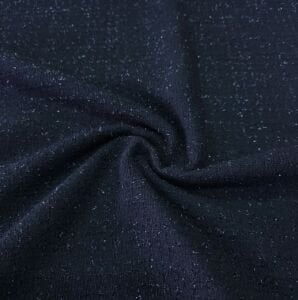 Siyaha Siyah Simli Şanel Kumaş