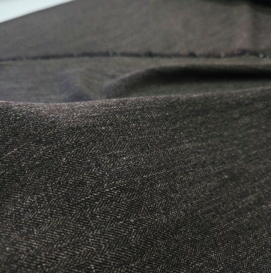 Simli Balık Sırtı Kumaş Sütlü Kahverengi