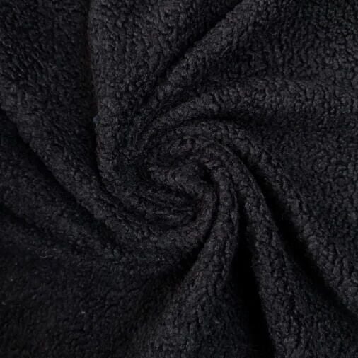 Siyah Teddy Buklet Kumaş
