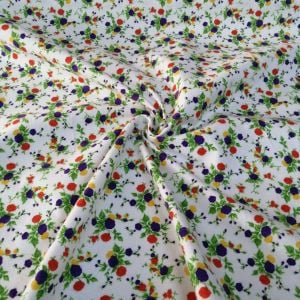 Mavi Çiçekler Pazen Kumaş