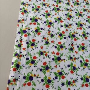 Mavi Çiçekler Pazen Kumaş