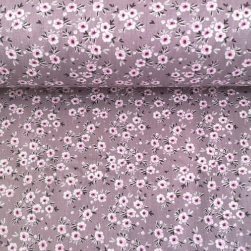 New Papatya Poplin Kumaş menekşe