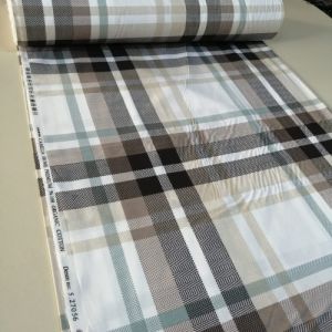 Kareli Poplin Kumaşlar kahverengi