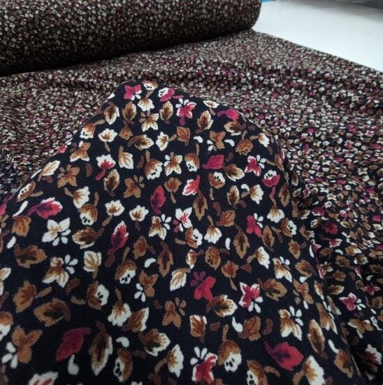 Nostalji Viskon Kumaş Bordo