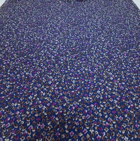 Nostalji Viskon Kumaş İndigo