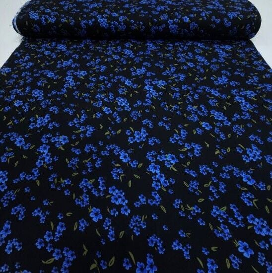 Mavi Şıklığı Viskon Kumaş