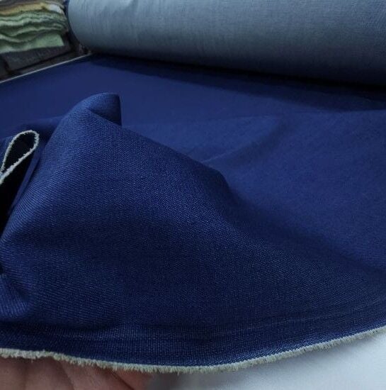 Mavi Kot Kumaş Likralı