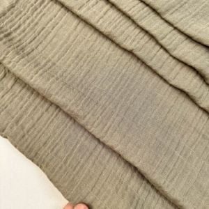 Çift Katlı Müslin Kumaş Nil Yeşili