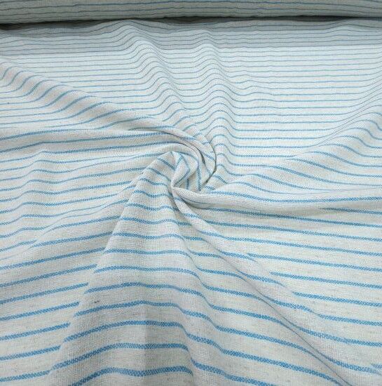 Çizgili Keten Turkuaz