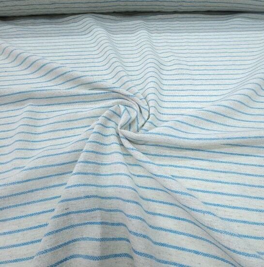 Çizgili Keten Turkuaz