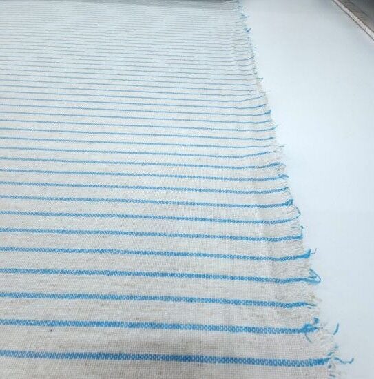 Çizgili Keten Turkuaz