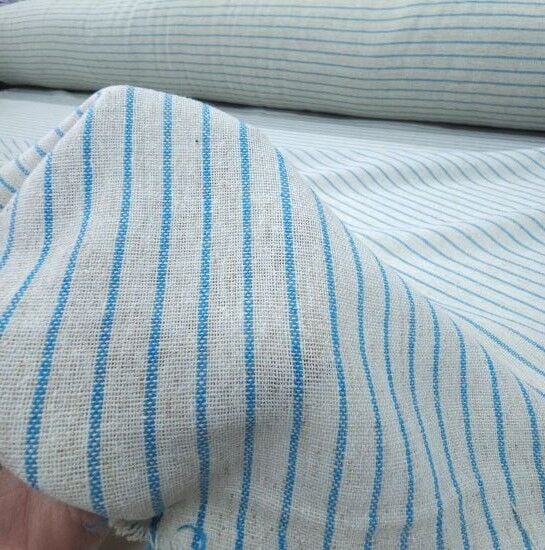 Çizgili Keten Turkuaz
