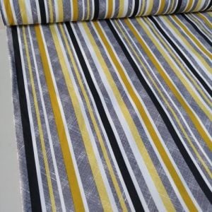 Modern Çizgiler Duck Keten sarı