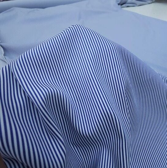 King Çizgili Poplin Kumaş