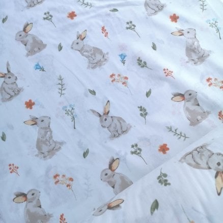 Tavşanlar Poplin kumaş