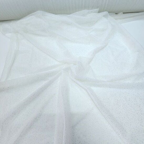 Işıltı Simli Kumaş Krem