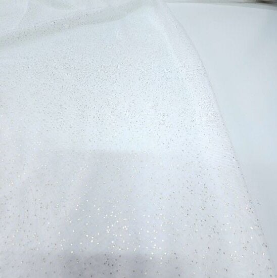 Işıltı Simli Kumaş Krem