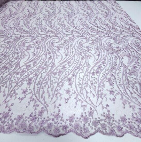 Boncuklu Sarmaşık Güpür Kumaş Gül Kurusu