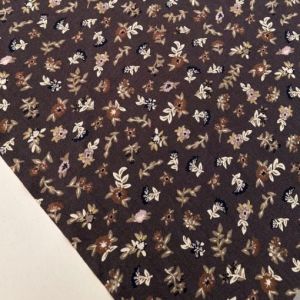 Daldaki Çiçekler Yün Angor Kumaş kahverengi