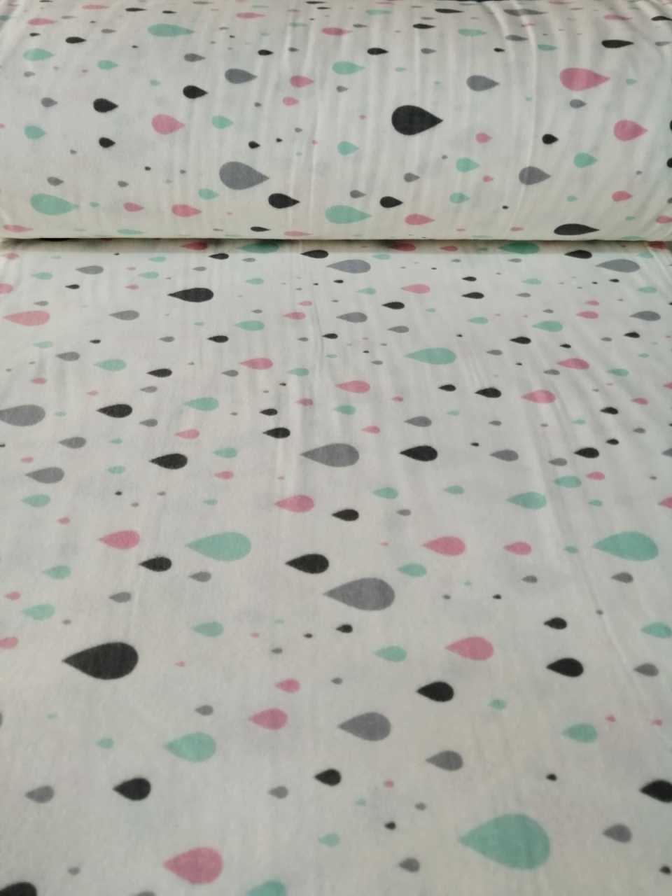 Damlalar mint pazen kumaş