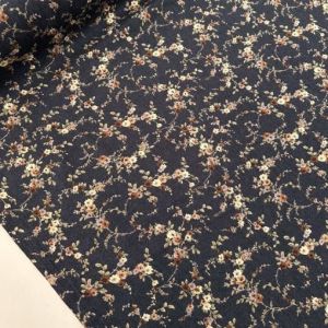 Çıtır Çiçekler Yün Angor Kumaş füme