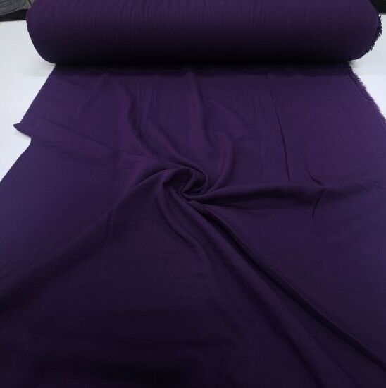 Patlıcan Moru Viskon Kumaş