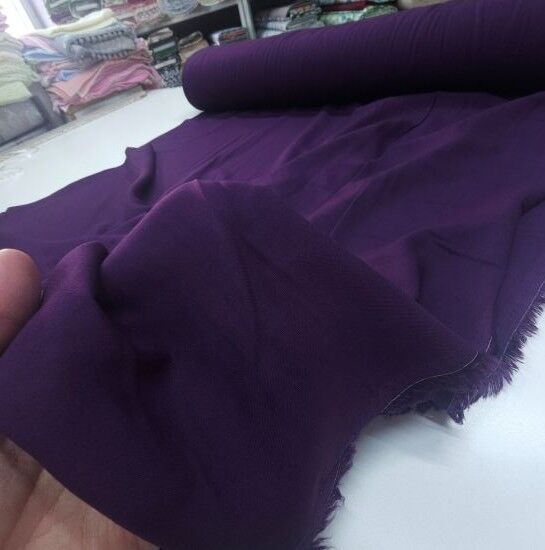 Patlıcan Moru Viskon Kumaş